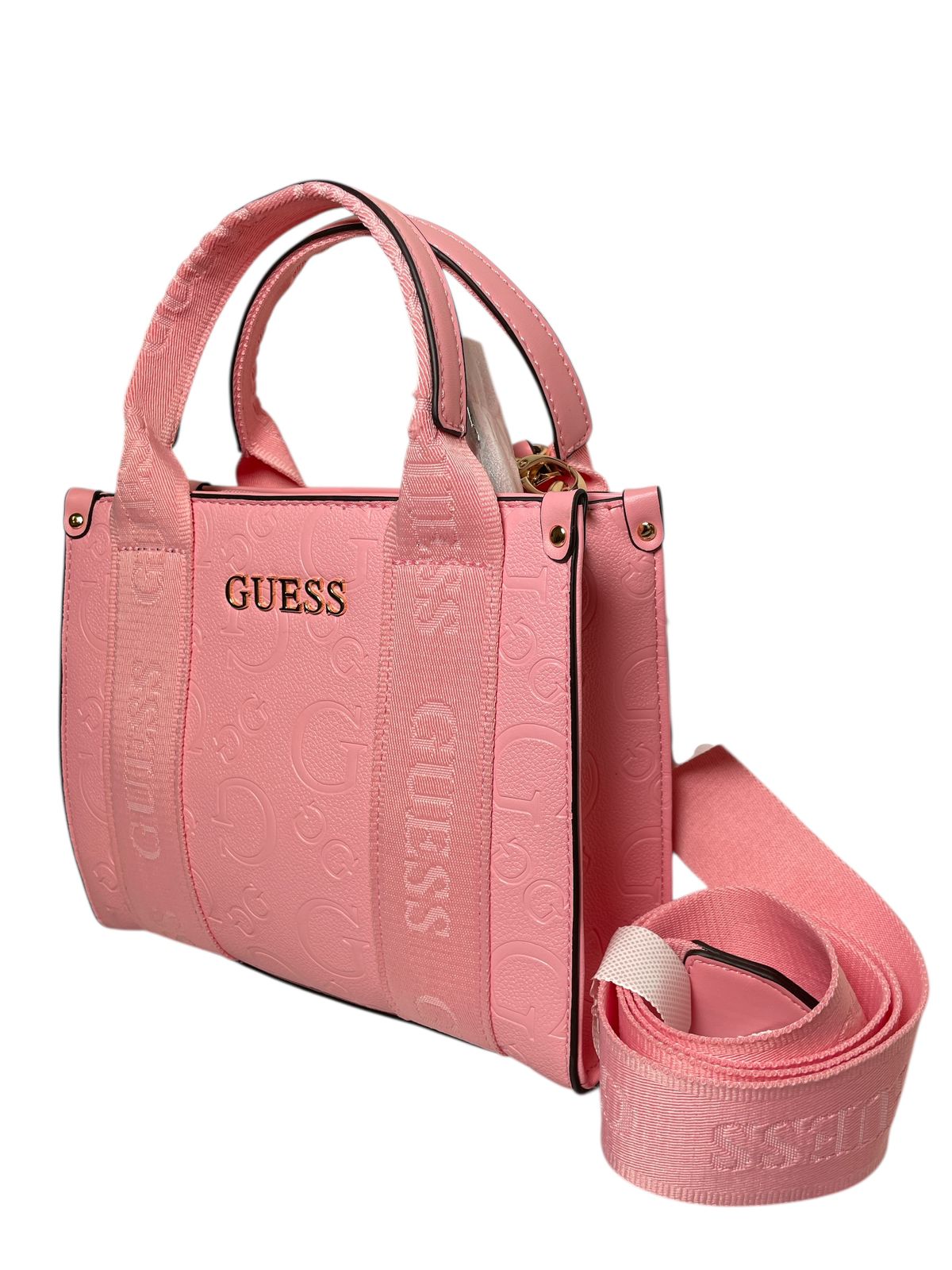 Bolsa GUESS Rosa Logo Grabado – Estilo Casual Elegante