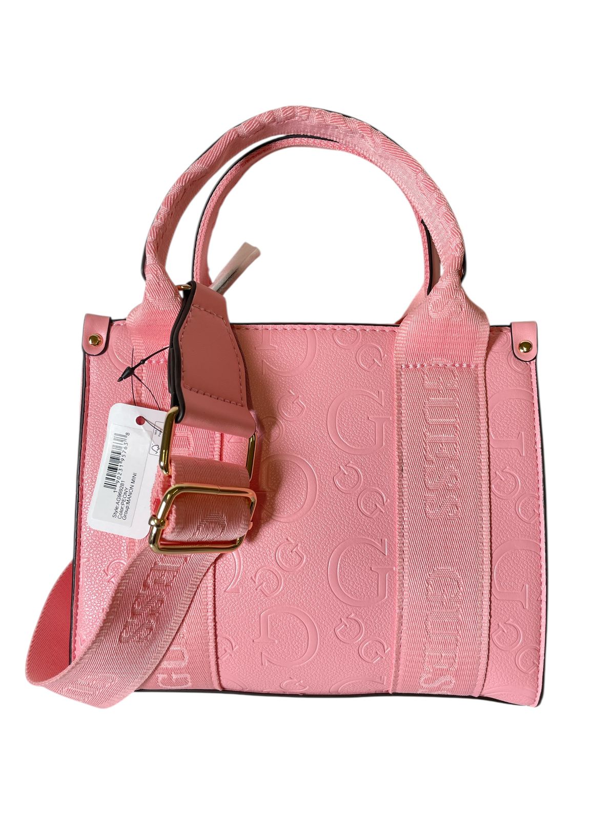 Bolsa GUESS Rosa Logo Grabado – Estilo Casual Elegante