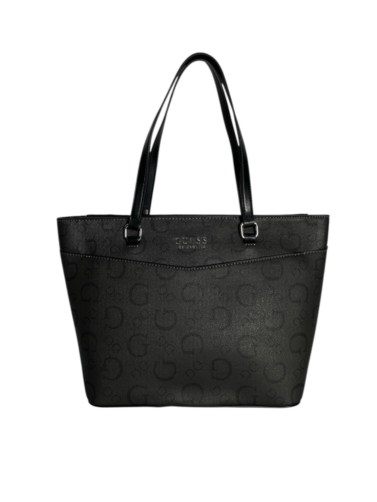 Bolsa Guess Negra con Monograma Grabado